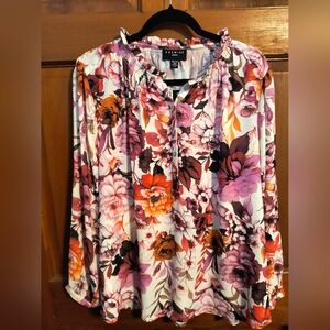 Premise Womens Floral Print Blouse NWT